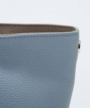 TOPKAPI 【Breath TOPKAPI】DUAL デュアル シュリンクレザー バイカラー 2way ワンハンドル ショルダーバッグ チャーム付き ブルーグレー