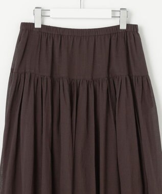 23区 【Indian Factory】コットンボイル スカート ブラウン系