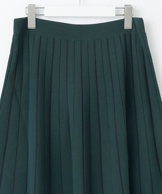 J.PRESS LADIES L 【洗える】レーヨンエリートストレッチ ニット スカート ダークグリーン系