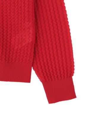 AMERICAN HOLIC 【前後2WAY】透かし編みニットカーディガン Red