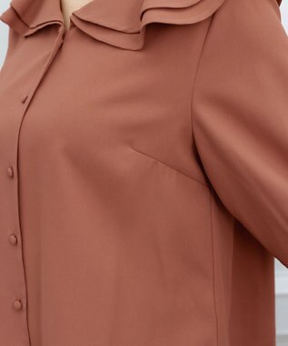 Tiaclasse 【洗える】フレアカラーブラウス ピンク