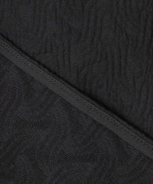 UNFILO L ジャガードブラウス ブラック