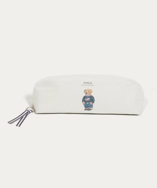 MOONBAT 【WEB限定/遮光率100%/遮熱/UV】POLO RALPH LAUREN（ポロ ラルフローレン）晴雨兼用日傘 ワンポイント ポロベア 折りたたみ傘 ポーチタイプ オフホワイト