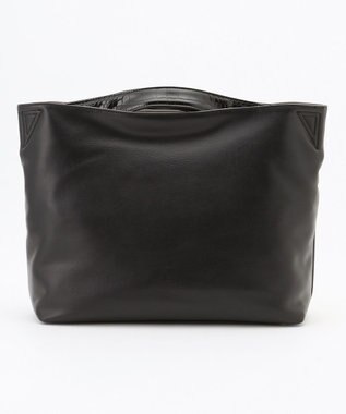 自由区 型押しクロコハンドルトート バック ブラック系