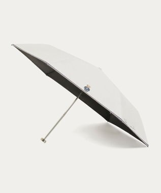 MOONBAT 【WEB限定/遮光率100%/遮熱/UV】POLO RALPH LAUREN（ポロ ラルフローレン）晴雨兼用日傘 ワンポイント ポロベア 折りたたみ傘 ポーチタイプ オフホワイト