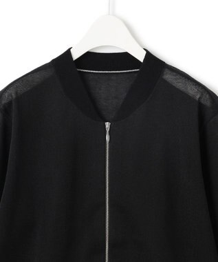 ICB 【洗える】ドライシアージップアップブルゾン ブラック系