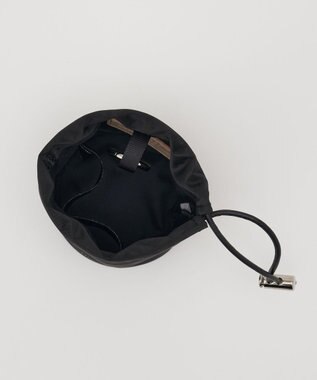 russet クラウズナイロン巾着ポーチ(Z-231) Black