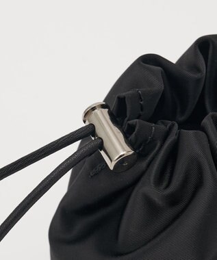 russet クラウズナイロン巾着ポーチ(Z-231) Black