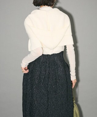 Green Parks フードマフラー＋ケープニット Off White