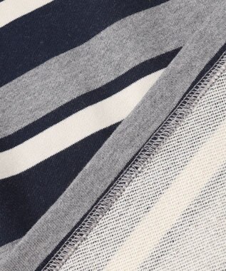 J.PRESS KIDS 【140-170cm】ハーフジップ ボーダー トレーナー グレー系1