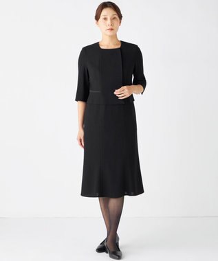 自由区 FORMAL 【襟華やか】エレガント ジャケット＋ワンピース ブラック系