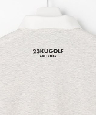 23区GOLF 【MEN】『PEANUTS』コラボ　「JOE COOL」半袖ポロシャツ ライトグレー系