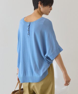 AMERICAN HOLIC 【前後2WAY】ポンチョニット Sax