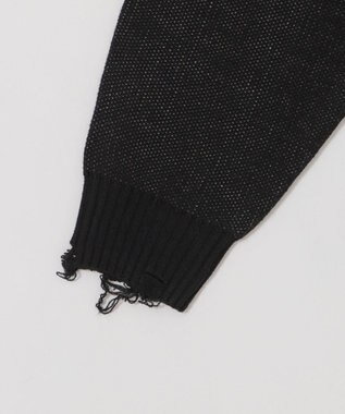 WEGO ダメージジャガードプルオーバー ブラック