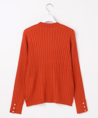 J.PRESS LADIES KNIT BASIC クルーネック ニット オレンジ系