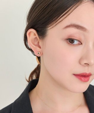 Phoebe 【痛くないシリーズ/金属アレルギー対応】ニュアンスハートライトフィットイヤリング　シャンパンゴールド シャンパンゴールド