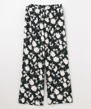 ANY L 【洗濯機可/ウエストゴム】プリントパンツ チャコールベース