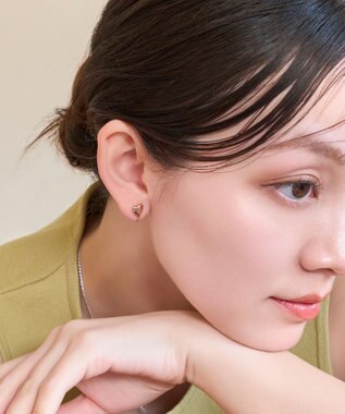 Phoebe 【痛くないシリーズ/金属アレルギー対応】ニュアンスハートライトフィットイヤリング　シャンパンゴールド シャンパンゴールド