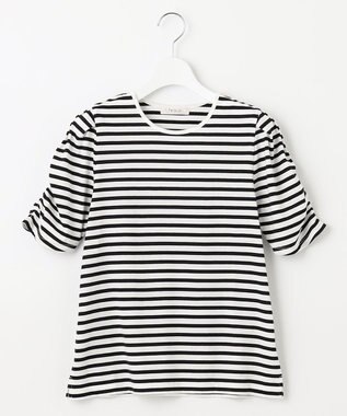 Feroux 【UVケア・美人百花7月号掲載】ギャザースリーブ Tシャツ ホワイト系1