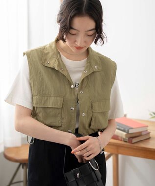 WEGO ミリタリーナイロンショートベスト カーキ