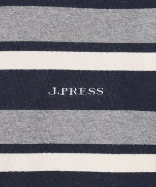 J.PRESS KIDS 【140-170cm】ハーフジップ ボーダー トレーナー グレー系1