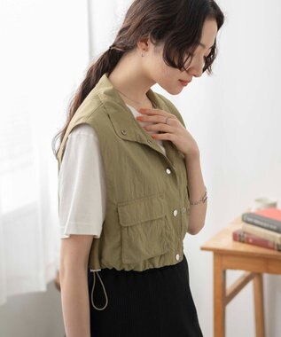 WEGO ミリタリーナイロンショートベスト カーキ