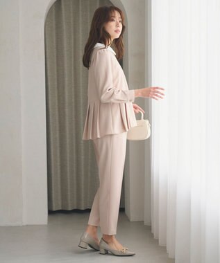 Feroux 【洗える】2WAY 美シルエット セットアップ ベージュ系