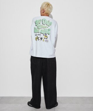 WEGO 【ユニセックス着用ITEM】別注ベンデイビスプランプロゴT（LS） ライトグレー