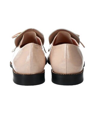 INTER-CHAUSSURES 【INTER-CHAUSSURES】レースリボンエナメルキルトシューズ ライトベージュエナメル