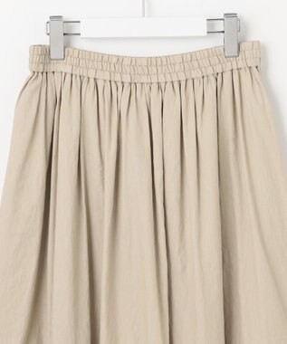 J.PRESS LADIES 【洗える】シャンブレーツイル ティアード スカート ベージュ系