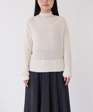 TOQUE 〈大草直子さんアドバイザー〉ベビーアルパカ×シルクハニカムニットトップス オフ