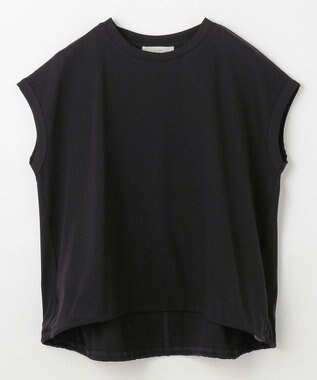 ANY L 【洗濯機可/UVケア】シルケットスムースドロストＴシャツ ブラック