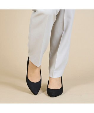 ing <Pitti>ポインテッドヒールパンプス ブラックスエード