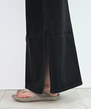 woadblue ＜坪田あさみさんコラボ＞LINE ラインスカート ブラック BLACK