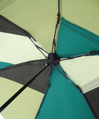 +RING 【限定/日本製】レディース向け パッチワーク プラスリング 折傘55cm GRN SR320 緑