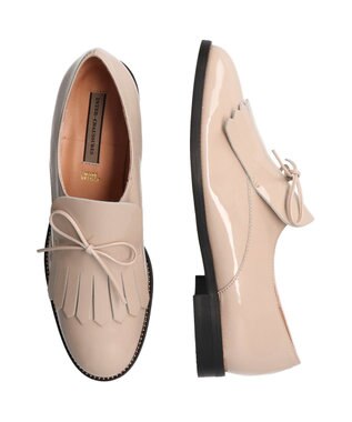 INTER-CHAUSSURES 【INTER-CHAUSSURES】レースリボンエナメルキルトシューズ ライトベージュエナメル