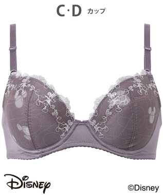 Wing ブラジャー 【ディズニー】 自然なまるみシルエット ソフトなつけごこち 【ナチュラルアップブラ】 ミッキーマウス KB2063 ウイング／ワコール
