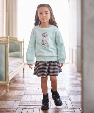 ANY KIDS ネコプリント トレーニャー ミント