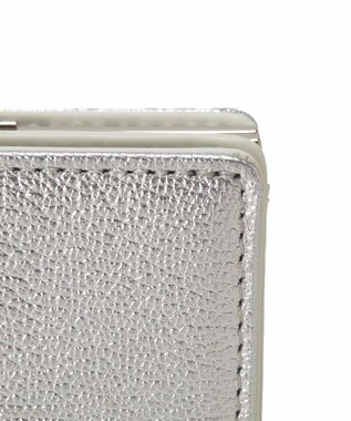 TOPKAPI 【TOPKAPI】シュリンクレザー パール がま口 二つ折り 財布 シルバー