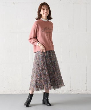 ANY 【洗濯機可】裏毛ロゴスウェット ピンク