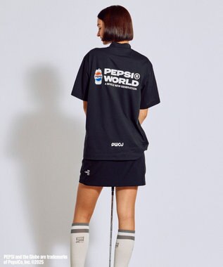 PW CIRCULUS 〈Pepsiコラボ〉【UNISEX】Pepsi World Graphic モックネックT ブラック系