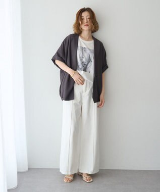 YECCA VECCA ハーフスリーブライトジャケット Charcoal Gray