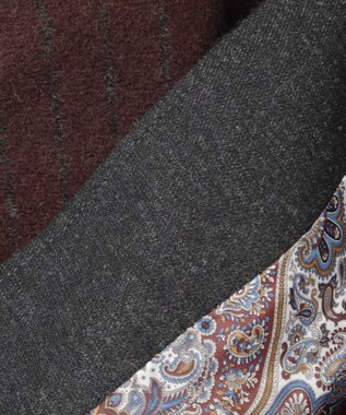 JOSEPH ABBOUD 【イタリア素材/軽量/ストレッチ】ワイドチョークストライプ  ブルゾン ダークブラウン系2