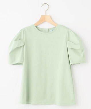 組曲 GIZAコットンタックスリーブ Tシャツ ミント系