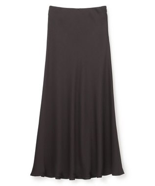 uncrave ライトダブルサテン バイアススカート ダークブラウン