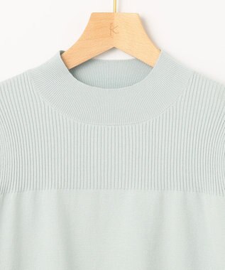 組曲 【洗える】Elenaパフスリーブ ニット グリーン系