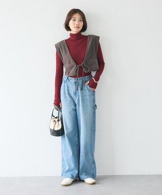 CRAFT STANDARD BOUTIQUE 洗える/とてもちリブタートルネックニットプルオーバー/24AW Bordeaux