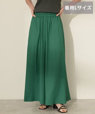 AMERICAN HOLIC (選べる丈２サイズ)接触冷感ギャザースカーチョ【WEB限定カラー有り】 Green