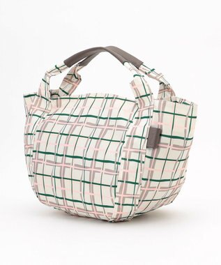 Y'SACCS 総柄プリントトートバッグ グレージュ