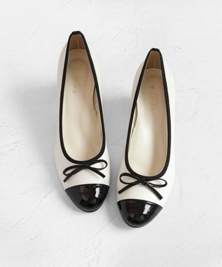 TOCCA 【大人百花掲載・晴雨兼用・抗菌防臭・防水】RIBBON BALLET RAINPUMPS バレエ レインパンプス アイボリー系